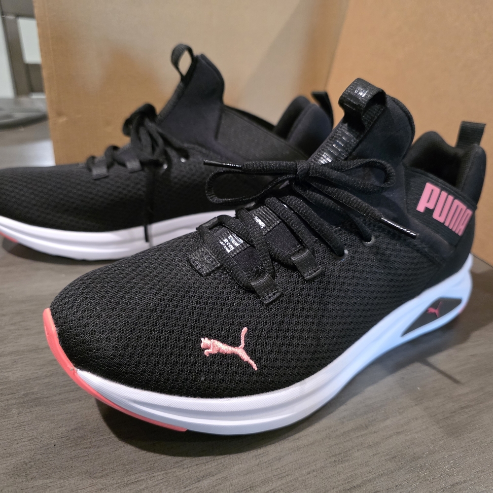 Puma Black and Pink Sneakers